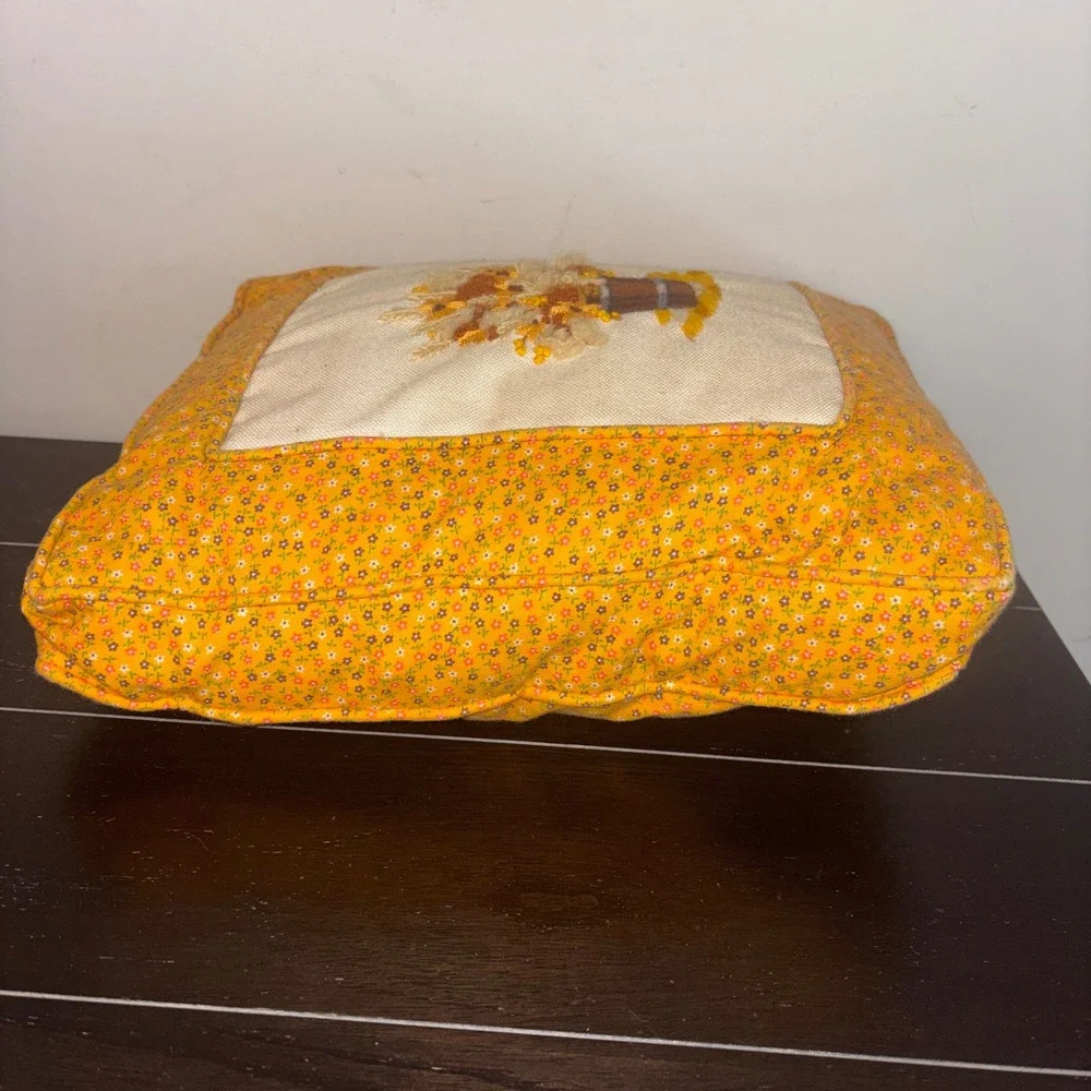 Handmade vintage crewel